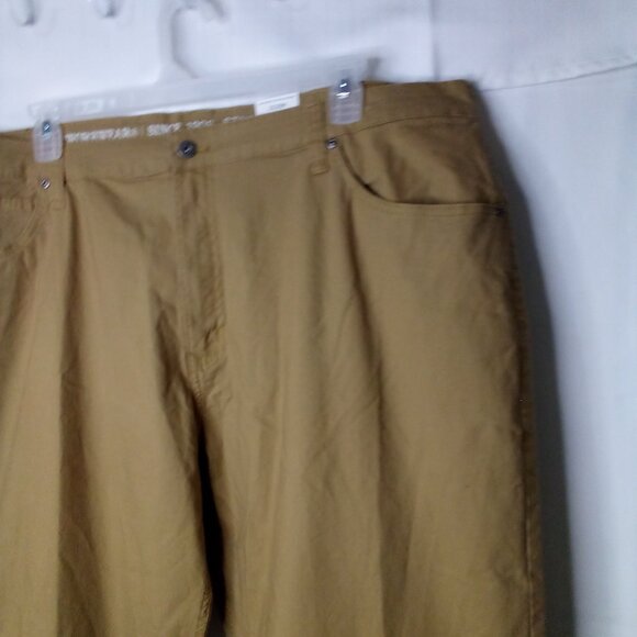 Smith's Workwear Pants Men 46 x 30 5 Pocket Canvas Relaxed Fit Khaki Tan - Picture 3 of 13